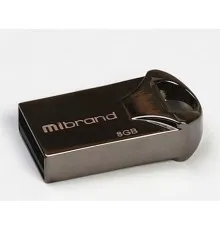 USB флеш накопичувач Mibrand 8GB Hawk Black USB 2.0 (MI2.0/HA8M1B)