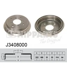 Тормозной барабан Nipparts J3408000