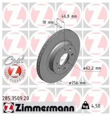 Гальмівний диск ZIMMERMANN 285.3509.20