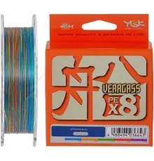Шнур YGK Veragass Fune X8 150m Multi Color 1.2/0.185mm 25lb/10.3kg (5545.02.63)