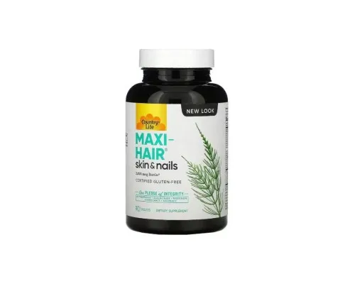 Вітамінно-мінеральний комплекс Country Life Комплекс для Роста і Укріплення Волос, Maxi-Hair, 90 Таблет (CLF-05029)