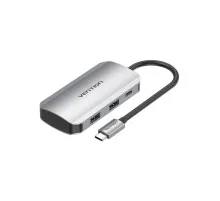 Концентратор Vention USB3.1 Type-C --> USB 3.0x4/PD 100W Hub 5-in-1 (TNBHB)