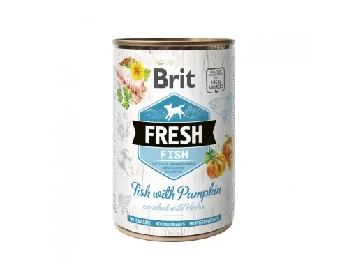 Консервы для собак Brit Fresh Fish/Pumpkin 400 г (с рыбой и тыквой) (8595602533923)