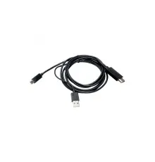 Кабель мультимедійний HDMI to microUSB (11 pin) + USB, 1.8m, (MHL) PowerPlant (CA910861)