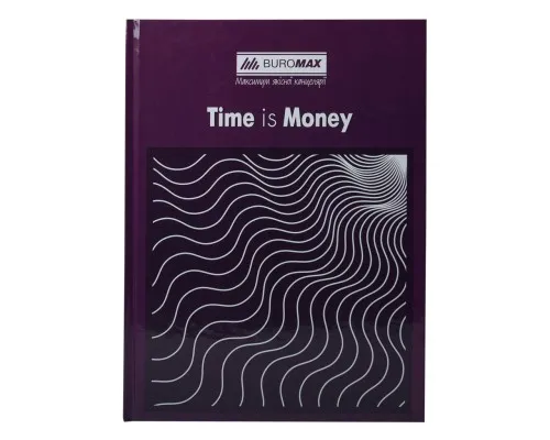 Канцелярська книга Buromax А4 TIME IS MONEY, 96 аркушів, клітинка, фіолетова (BM.2400-107)
