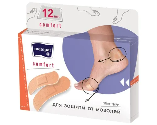 Пластир медичний Matopat Comfort 12 шт. (5900516865252/5900516894108)