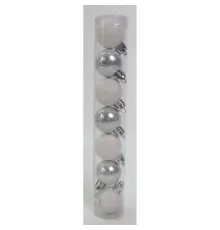 Ялинкова іграшка Novogod`ko 7 шт білий 3 см (974398)