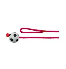 Іграшка для собак Trixie М'яч футбольний на мотузці 6х100 см (4011905033075)