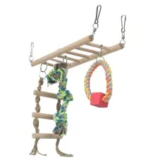 Игрушка для грызунов Trixie Мост подвесной с игрушками 29x25x9 см (4011905062747)
