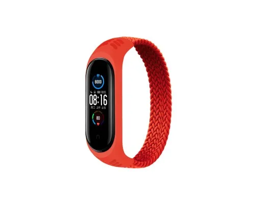 Ремешок для фитнес браслета BeCover Elastic Nylon Style для Xiaomi Mi Smart Band 5/6 (Size M) Red (706155)