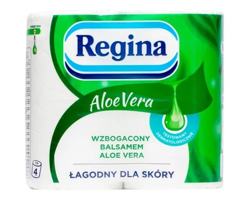 Туалетная бумага Regina Aloe Vera 18 м 150 отрывов 3 слоя 4 рулона (8004260499095)