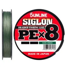 Шнур Sunline Siglon PE х8 300m 3.0/0.296mm 50lb/22.0kg Dark Green (1658.10.48)