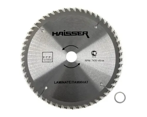 Диск пильний HAISSER по ламінату - 185х20 54 зуб. (22488)