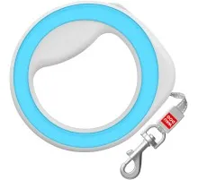 Повідок для собак WAUDOG R-leash світловідбиваюча стрічка XS-M до 40 кг 2.9 м блакитни (81272)
