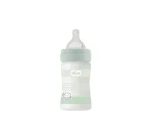 Пляшечка для годування Chicco Well-Being Colors з силіконовою соскою 0м+ 150 мл (28711.31)
