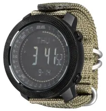 Смарт-часы 2E Trek Pro Black-Green з компасом, барометром та крокоміром (2E-TCW30BK)
