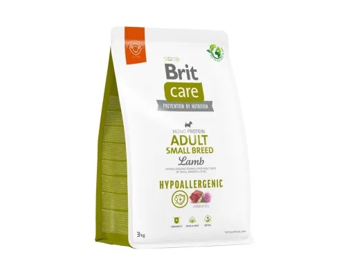 Сухой корм для собак Brit Care Dog Hypoallergenic Adult Small Breed с ягненком 3 кг (8595602566143)