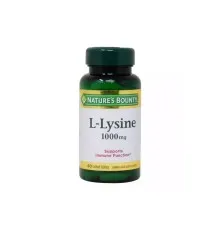 Аминокислота Nature's Bounty L-Лизин, 1000 мг, L-Lysine, 60 каплет (NRT06011)