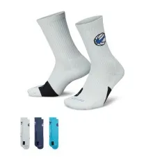 Шкарпетки Nike U Nk Ed Crew Bball 3Pr 144 DA2123-900 42-46 3 пари Світло-голубий/Синій/Бірюзовий (196153803862)