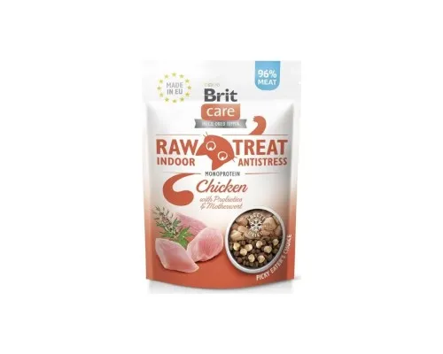 Лакомство для котов Brit Care Raw Treat Indoor & Antistress Freeze-dried 40 г - курица (8595602569557)