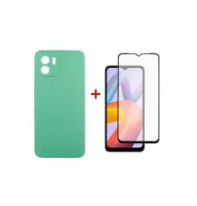 Чохол до мобільного телефона Dengos Xiaomi Redmi A2 Case + Glass (Mint) (DG-KM-82)