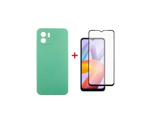 Чехол для мобильного телефона Dengos Xiaomi Redmi A2 Case + Glass (Mint) (DG-KM-82)