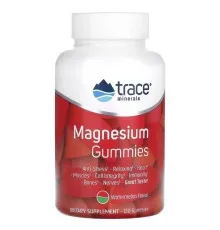 Минералы Trace Minerals Магний, вкус арбуза, Magnesium Gummies, 120 жевательных конфет (TMR-00488)