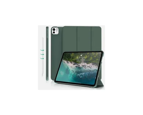 Чохол до планшета BeCover Tri Fold Soft TPU Silicone Apple iPad Pro 13" M4 2024 Dark Green (711752)