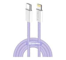 Дата кабель USB-C to Lightning 1.0m 27W purple ColorWay (CW-CBPDCL061-PU)