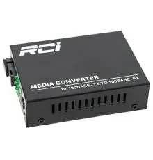 Медіаконвертер RCI 100M, 20km, SC, RJ45, Tx 1310nm, standart size metal case (RCI902W-FE-20-T)