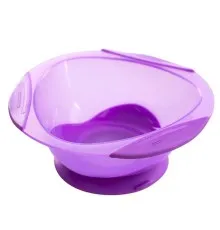 Набор детской посуды Baby Team Тарелка на присоске, 280 мл (6004_фиолетовый)