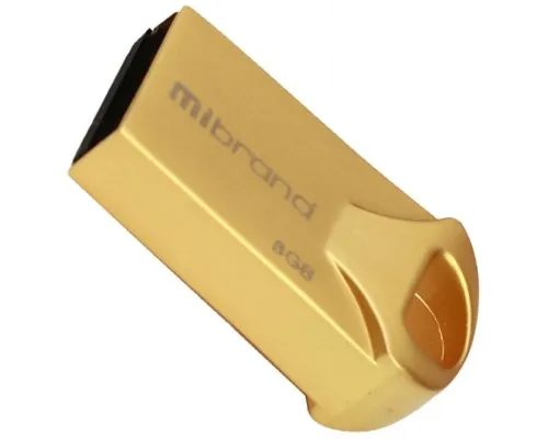 USB флеш накопитель Mibrand 8GB Hawk Gold USB 2.0 (MI2.0/HA8M1G)