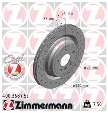 Тормозной диск ZIMMERMANN 400.3687.52