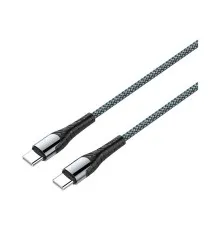 Дата кабель USB-C to USB-C 1.0m PD Fast Charging 65W 3А grey ColorWay (CW-CBPDCC040-GR)