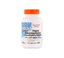 Вітамінно-мінеральний комплекс Doctor's Best Вегетаріанський Глюкозамін Хондроітин і МСМ, Glucosamine Cho (DRB-00500)