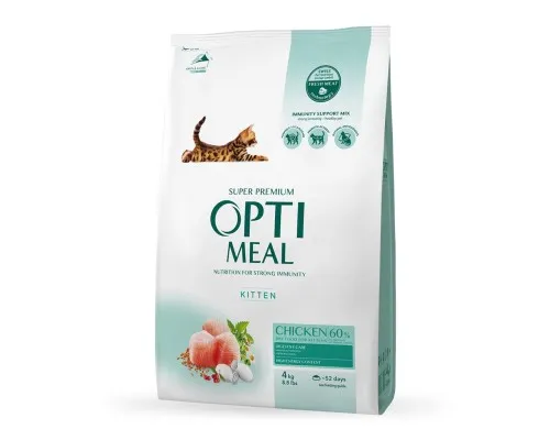 Сухий корм для кішок Optimeal для кошенят зі смаком курки 4 кг (B1840901)