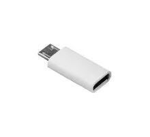 Перехідник Lapara Micro USB Male to USB 3.1 Type-C Female white (LA-MaleMicroUSB-TypeC-Female white)