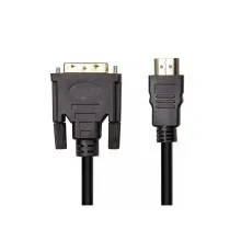 Кабель мультимедійний HDMI (M) to DVI (M), 1.8m PowerPlant (CA912568)
