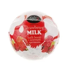 Бомбочка для ванни Dolce Vero Strawberry з протеїнами молока червона 75 г (4820091146403)