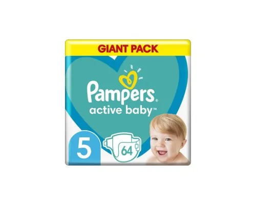 Подгузники Pampers Active Baby Размер 5 (11-16 кг) 64 шт (8001090949974)