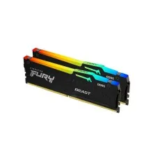 Модуль памяти для компьютера DDR5 32GB (2x16GB) 5200 MHz Beast RGB XMP Kingston Fury (ex.HyperX) (KF552C40BBAK2-32)