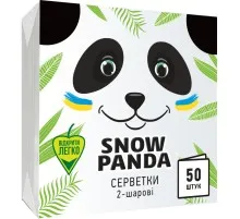 Серветки столові Сніжна Панда двошарові білі 24x24 см 50 шт. (4823019007862)