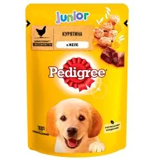 Вологий корм для собак Pedigree Junior Курка з рисом у желе 100 г (5900951017247)