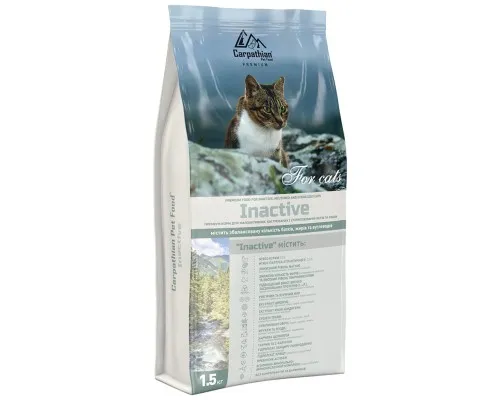 Сухой корм для кошек Carpathian Pet Food Inactive 1.5 кг (4820111140923)