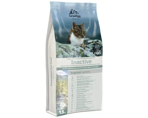 Сухий корм для кішок Carpathian Pet Food Inactive 1.5 кг (4820111140923)