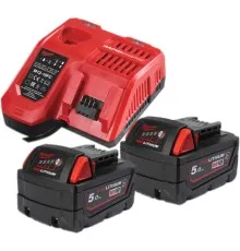Набір акумулятор + зарядний пристрій Milwaukee Li-Ion M18 NRGCR-502, В5 2x5Ah, ЗП M12-18FC (4932479831)