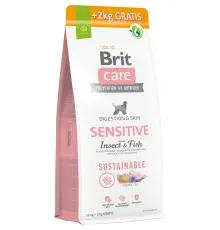 Сухий корм для собак Brit Care Dog Sustainable Sensitive з рибою та комахами 12+2 кг (8595602565757)