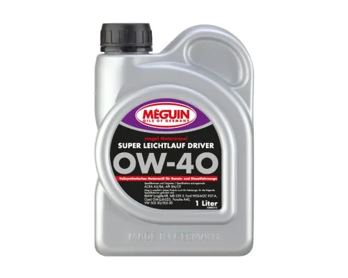 Моторное масло Meguin SUPER LEICHTLAUF DRIVER SAE 0W-40 1л (4894)