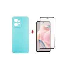 Чохол до мобільного телефона Dengos Xiaomi Redmi Note 12 4G Case + Glass (Ice blue) (DG-KM-83)