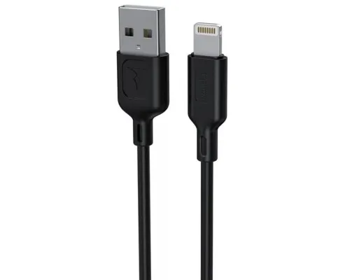 Дата кабель USB 2.0 AM to Lightning 1.0m Fast T-L829 Black T-Phox (T-L829 Black)